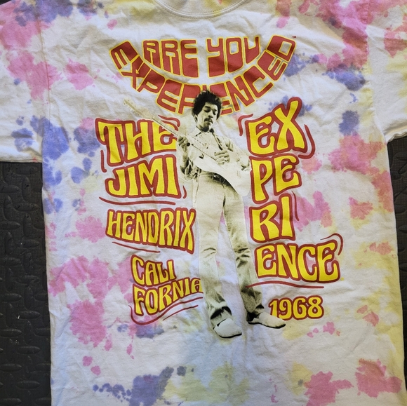 Jimi Hendrix Tie-Dye Graphic Band T-Shirt - Picture 2 of 4
